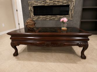 Solid Wood 3-Piece Living Room Table Set – Coffee, End & Sofa Table
