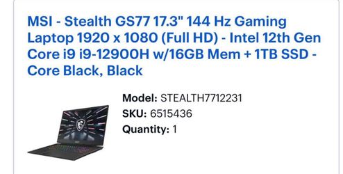 MSI Stealth GS77
