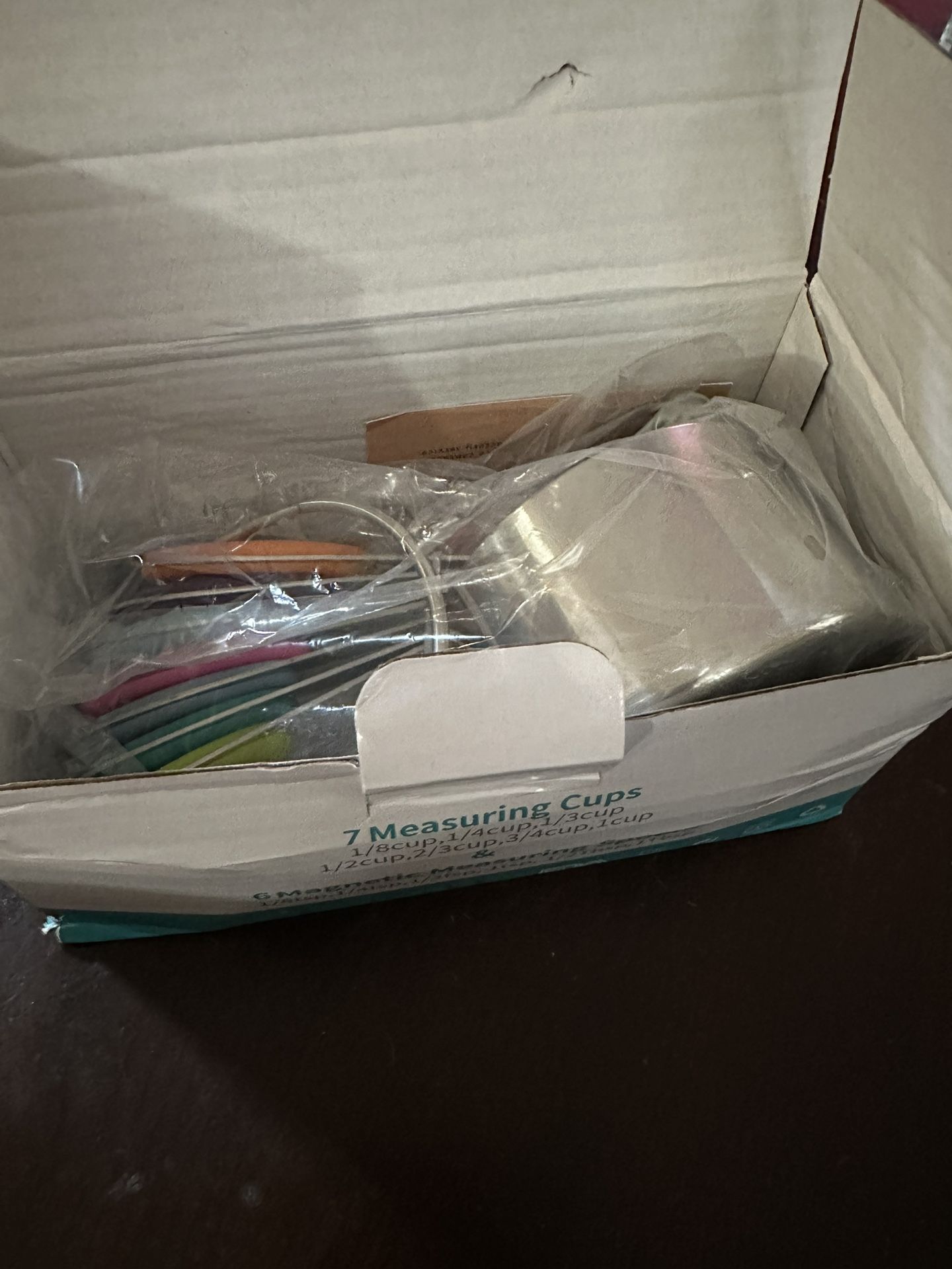 TILUCK measuring cups and magnetic measuring spoons set, stainless steel measuring cups, 6 double-sided stainless steel measuring spoons & 1 leveler (