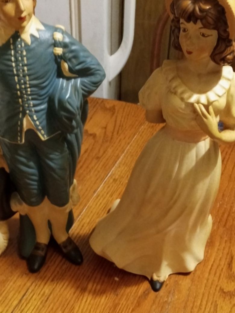 blue Boy And Wife Porcelain Figures