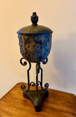 Decorative Metal Urn Accent Piece