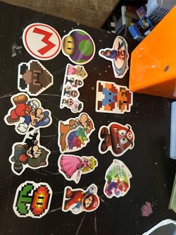 Mario stickers for 50 cents each