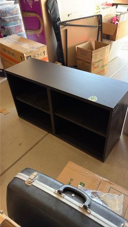 Black Wood Cubby Storage Shelf Unit IKEA