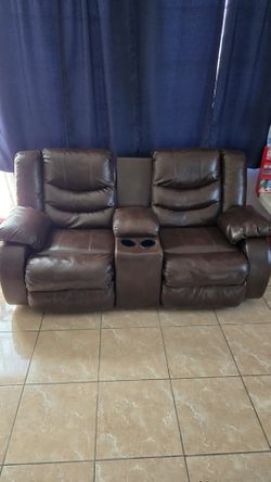 Leather Recliner Sofa