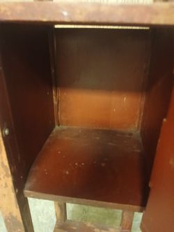 Smoker's cabinet red brown