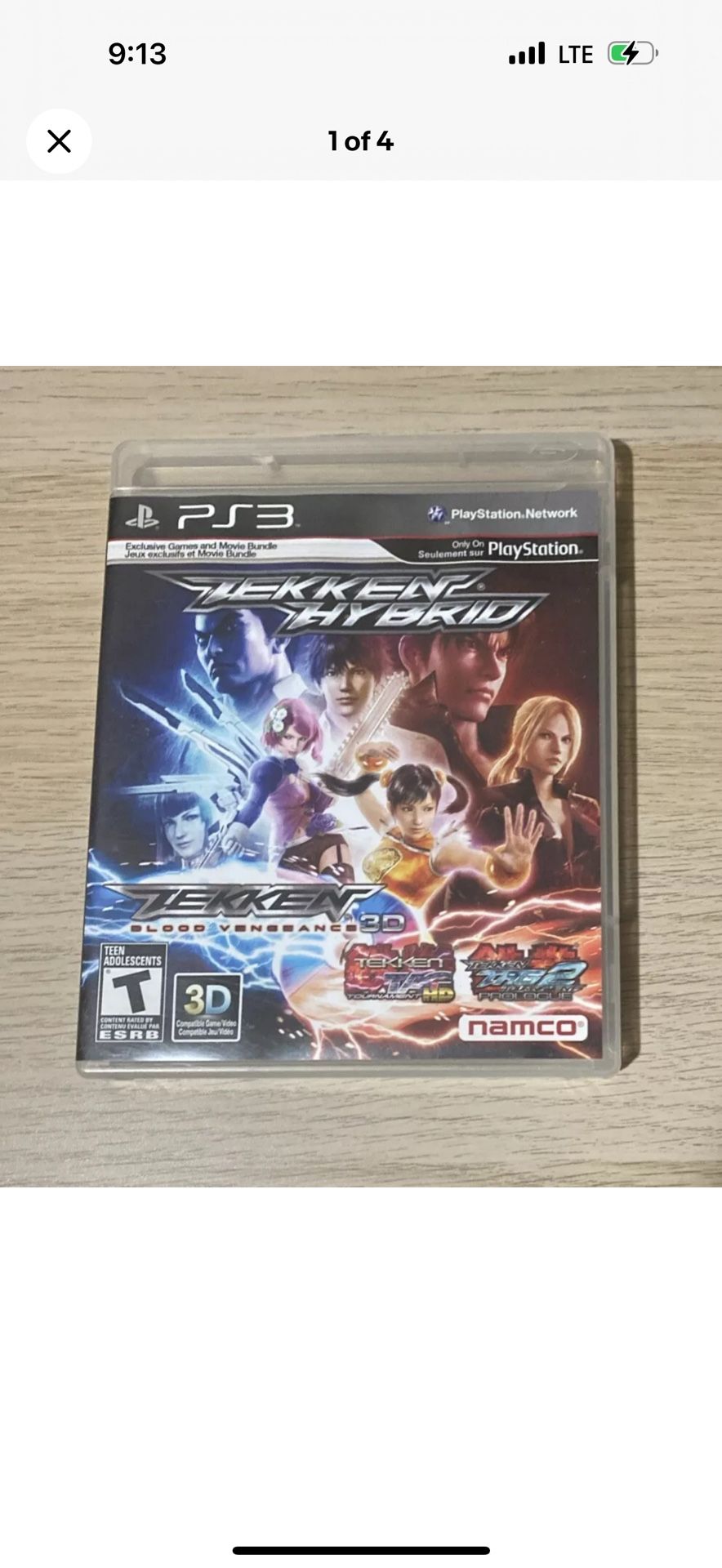 SONY Tekken Hybrid NAMCO BANDAI PlayStation 3, PS3 Video Game (Good condition) PICK UP IN CORNELIUS