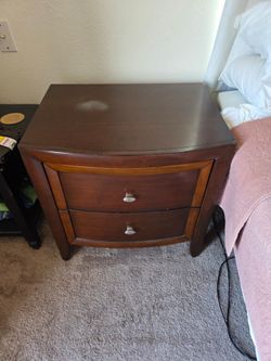 Two wood night stands