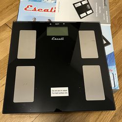 Escali USHM180G Digital Glass Body Fat, Water, And Muscle Mass Scale