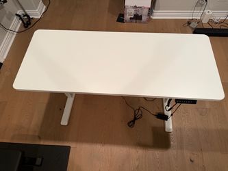 White Electric Standing Desk