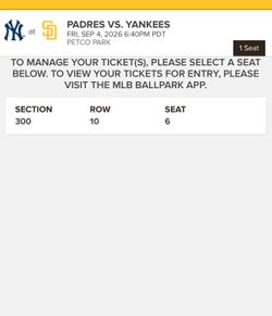 NY Yankees at SD Padres 9-4-26