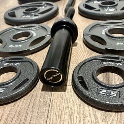 BRAND NEW Olympic Black Curl Bar With Pairs From 5s To 35s