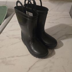 Black Rainboots Toddler Size 9
