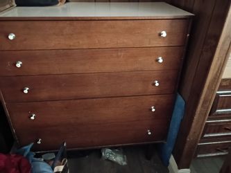 ANTIQUE Dresser 5 drawer tall