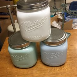 (3) Large Mason jars Brand New