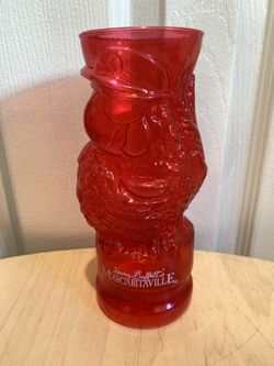 Red plastic parrot cup Jimmy Buffett's Margaritaville 7.5”