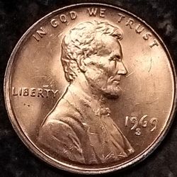 1969 S Mint MarkDDO Lincoln Memorial Penny