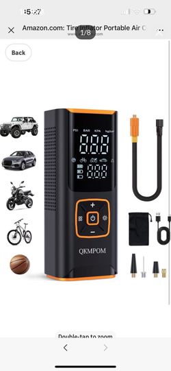 Brand new in box Tire Inflator Portable Air Compressor, 6X Faster 180 PSI Cordless Air Compressor, Air Pump with Pressure Gauge - Portable Tire Inflat