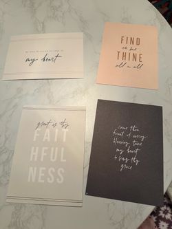 Magnolia Hymn Quote Art Prints Set of 4