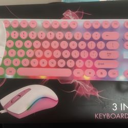 Lvl Up Neon Mouse And Keyboard 