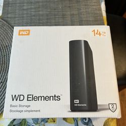 WD 14TB Elements Desktop Hard Drive HDD, USB 3.0, Compatible with PC, Mac, PS4 & Xbox - WDBWLG0140HBK-NESN