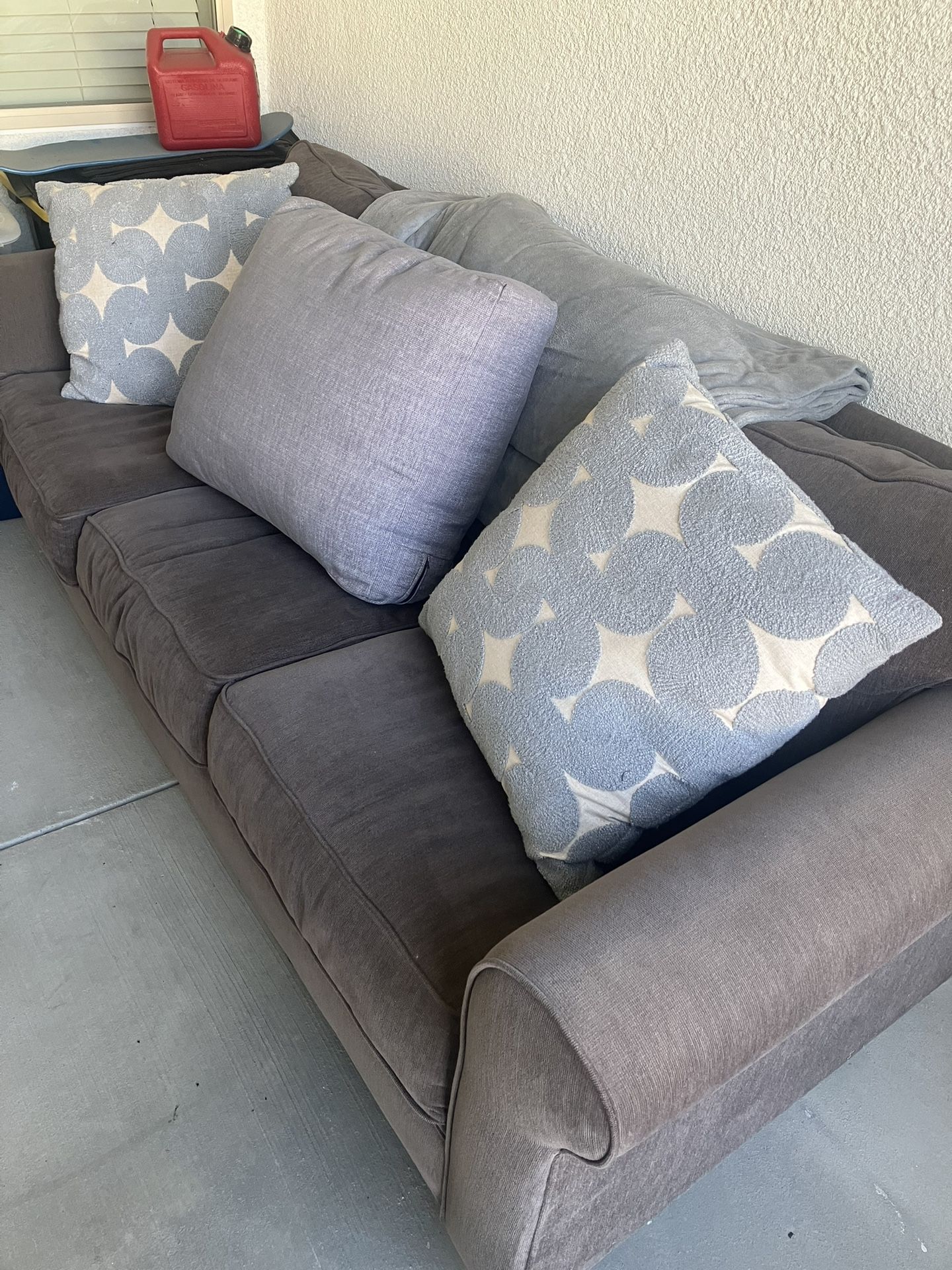 Modern Brown/Gray 3-Seater Couch β Great Condition!