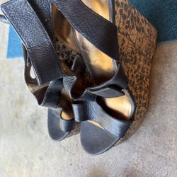 Nine West Black Wedge Shoes 