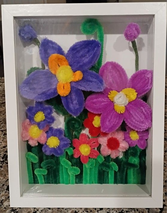 Artificial Flower In Shadow Box