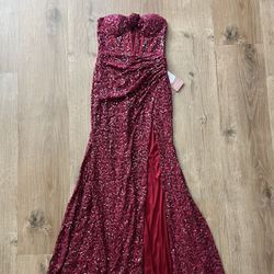 Burgundy Dress for Special Occasions, Prom, Etc.