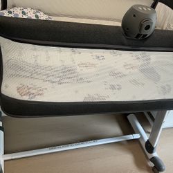 Moisés Para Bebé con Colchon: Baby Bassinet, Bedside Crib Sleeper with Wheels with Bassinet mattress pad (33 * 19 * 1.5) Bamboo Fiber and Microfiber C