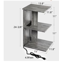 Side table  w/charging station
