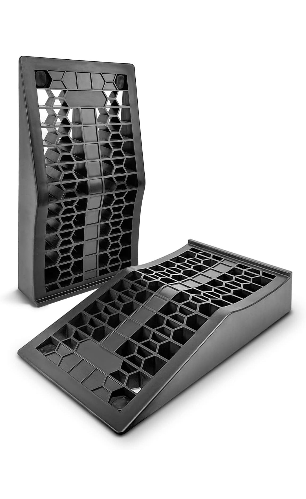 New ROBLOCK Car Ramps for Lift and Vehicle Maintenance, Portable Low Profile Car Ramps for Garage, Heavy Duty Tire Ramps for Low Chassis Cars and Supp