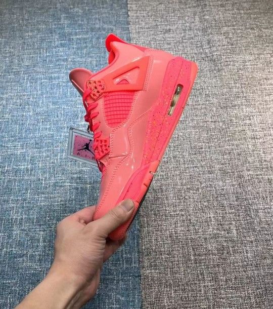 Jordan Air Jordan 4 Nrg "hot punch" Trendy Mid-Top Vintage Basketball Shoes For Men And Women Red