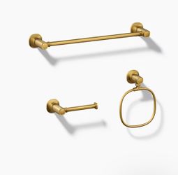 Three-piece bathroom accessory set