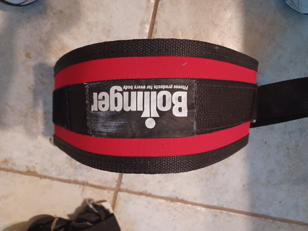 New Never Used Bollinger Weight Weightlifting Back Support Belt And Spalding Ankle And Wrist Support