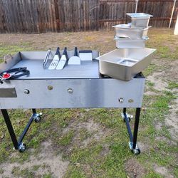 taco cart 36" griddle +3 steamer trays plancha para tacos de 36" con vaporeras Y Accesorios 