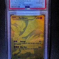 Low Pop! Legendary Treasure Reshiram 114 Psa10