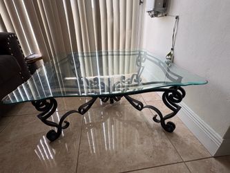 Antique glass table