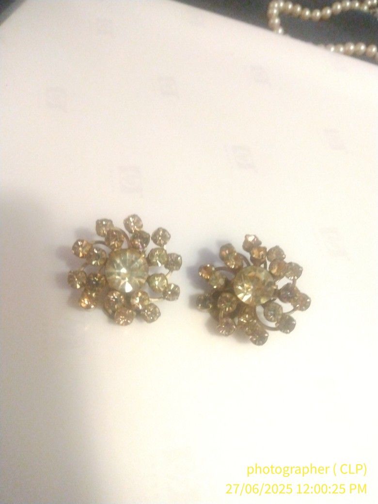 Old Vintage Clip-on Earrings