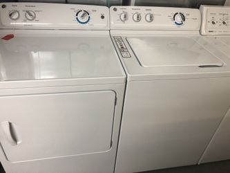 Used GE washer and dryer set. 1 year warranty