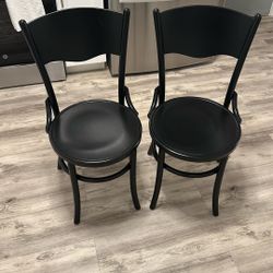 2 Black Dining Chairs