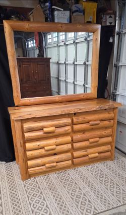 6 drawer live edge dresser