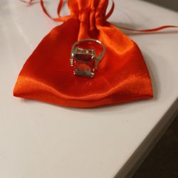 Silver Ring Size 8   Rain Bow Color