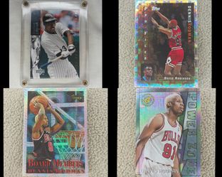 1 Michael Jordan + 3 Dennis Rodman Cards For 30 (Read Description For Details)