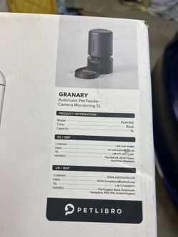 Petlibro Premium  Dog Feeder w/camera Black