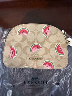 🍉 Sweetest Summer Style! NWT Coach Mini Serena Watermelon Crossbody 🍉