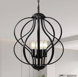 Black Chandelier for Dining Room Light Fixture