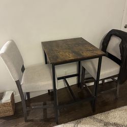 Two chairs table