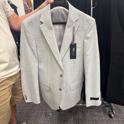 Tommy Hilfiger Men's Modern-Fit Solid Sport Coat. Light gray size 38 R
