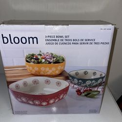 Bloom 3 Piece Bowl Set 