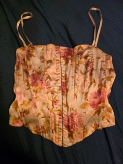 Windsor Pink and Green Floral Corset